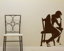 Thinker Vinyl Decals Silhouette Modern Wall Art Sticker